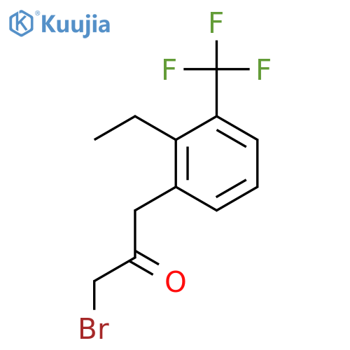 1-Bromo-3-(2-ethyl-3-(trifluoromethyl)phenyl)propan-2-one structure