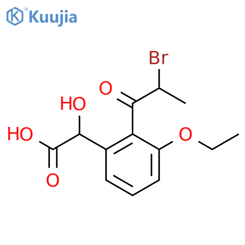 2-(2-Bromopropanoyl)-3-ethoxymandelic acid structure