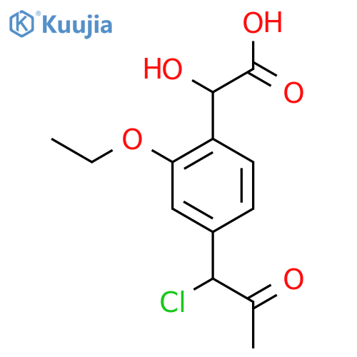 4-(1-Chloro-2-oxopropyl)-2-ethoxymandelic acid structure