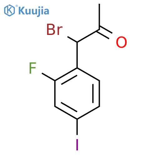 1-Bromo-1-(2-fluoro-4-iodophenyl)propan-2-one structure