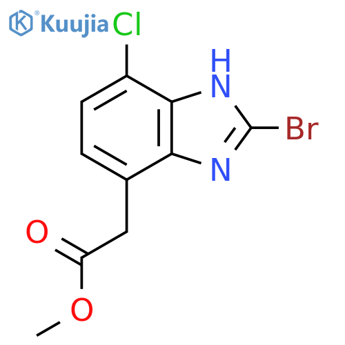 Methyl 2-bromo-7-chloro-1H-benzimidazole-4-acetate structure
