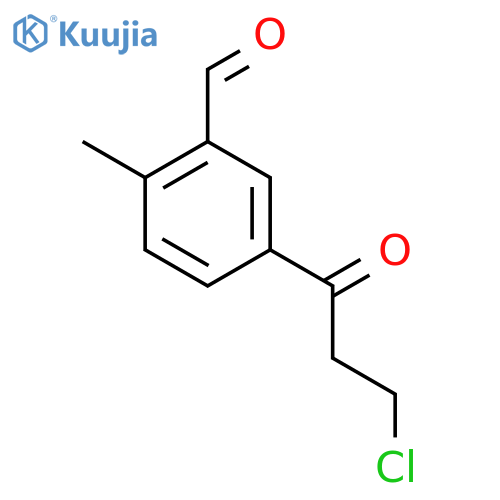 5-(3-Chloropropanoyl)-2-methylbenzaldehyde structure