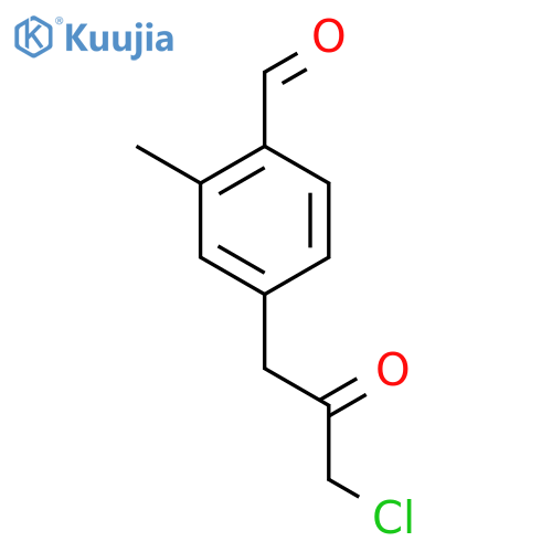 4-(3-Chloro-2-oxopropyl)-2-methylbenzaldehyde structure