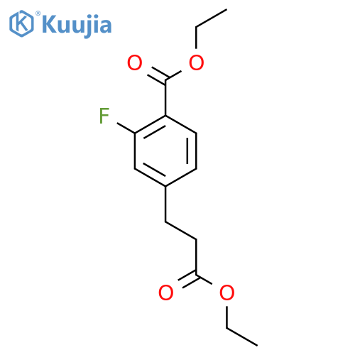 Ethyl 4-(3-ethoxy-3-oxopropyl)-2-fluorobenzoate structure