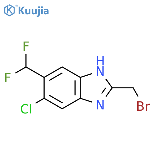 2-Bromomethyl-6-chloro-5-difluoromethyl-1H-benzimidazole structure