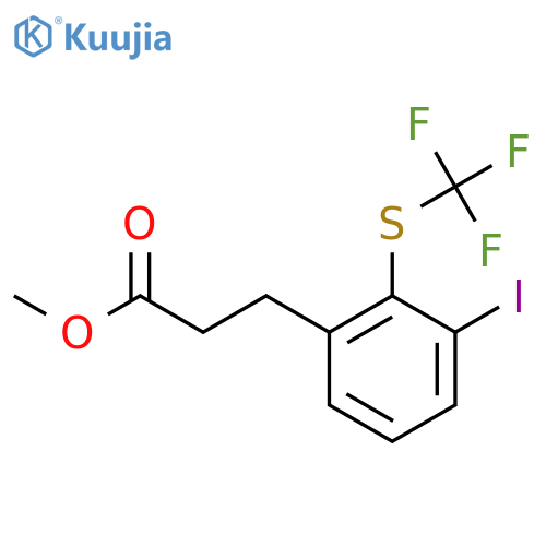 Methyl 3-(3-iodo-2-(trifluoromethylthio)phenyl)propanoate structure