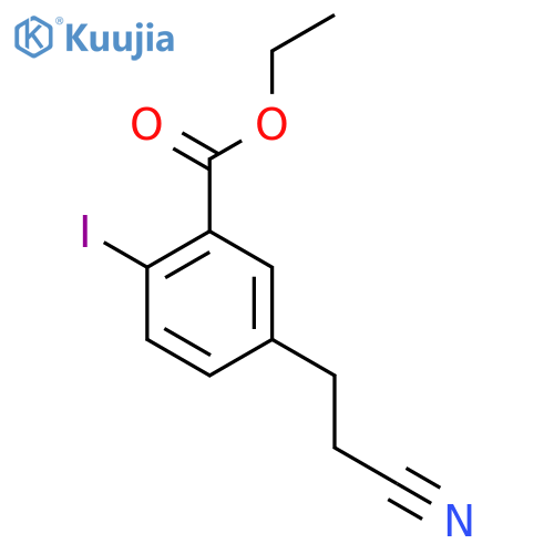 Ethyl 5-(2-cyanoethyl)-2-iodobenzoate structure