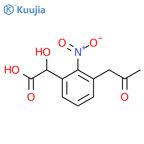 2-Nitro-3-(2-oxopropyl)mandelic acid structure