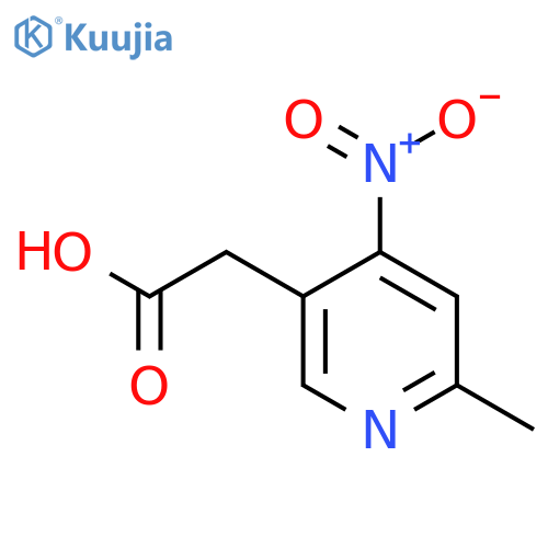 2-Methyl-4-nitropyridine-5-acetic acid structure