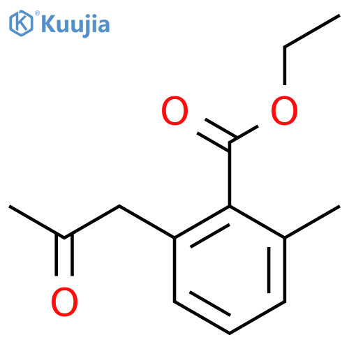 Ethyl 2-methyl-6-(2-oxopropyl)benzoate structure