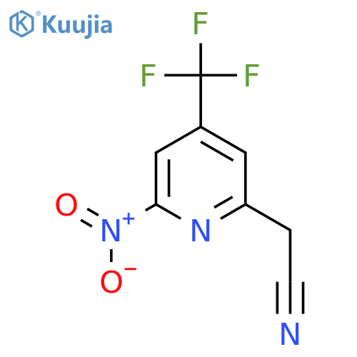 2-Nitro-4-(trifluoromethyl)pyridine-6-acetonitrile structure