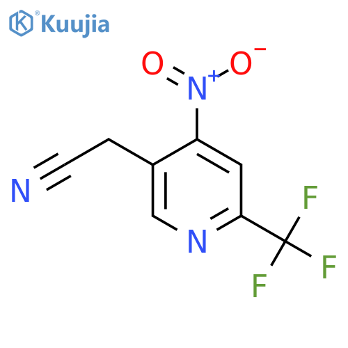4-Nitro-2-(trifluoromethyl)pyridine-5-acetonitrile structure