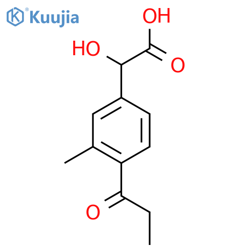 3-Methyl-4-propionylmandelic acid structure