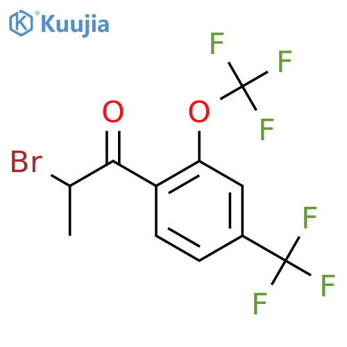 2-Bromo-1-(2-(trifluoromethoxy)-4-(trifluoromethyl)phenyl)propan-1-one structure
