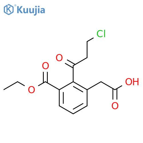 Ethyl 3-(carboxymethyl)-2-(3-chloropropanoyl)benzoate structure