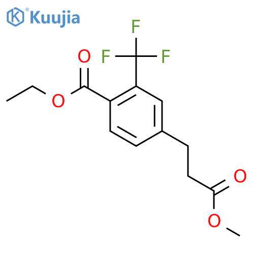 Ethyl 4-(3-methoxy-3-oxopropyl)-2-(trifluoromethyl)benzoate structure