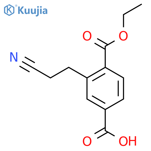 Ethyl 4-carboxy-2-(2-cyanoethyl)benzoate structure