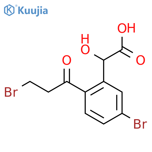 5-Bromo-2-(3-bromopropanoyl)mandelic acid structure
