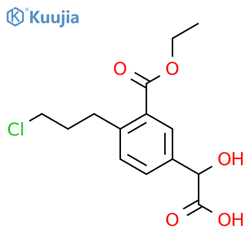 Ethyl 5-(carboxy(hydroxy)methyl)-2-(3-chloropropyl)benzoate structure