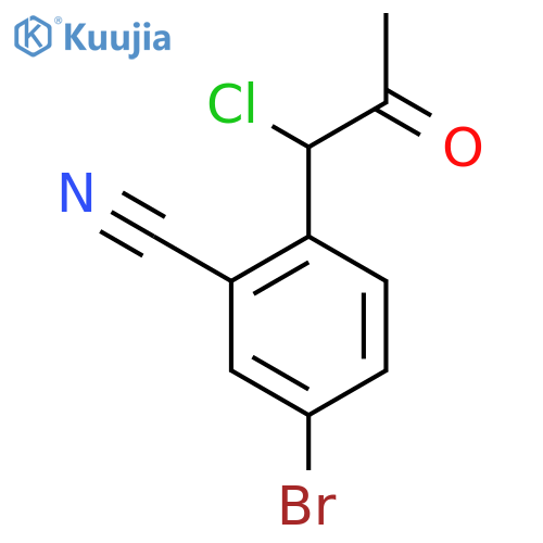 1-(4-Bromo-2-cyanophenyl)-1-chloropropan-2-one structure