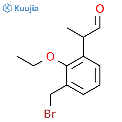 3-(Bromomethyl)-2-ethoxyphenylpropanal structure