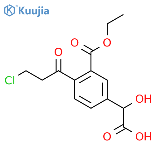 Ethyl 5-(carboxy(hydroxy)methyl)-2-(3-chloropropanoyl)benzoate structure