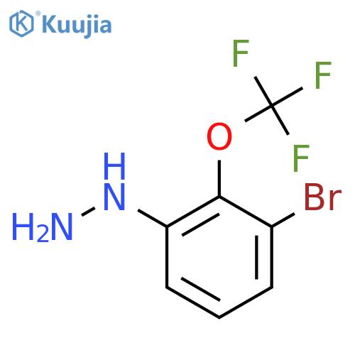 1-(3-Bromo-2-(trifluoromethoxy)phenyl)hydrazine structure