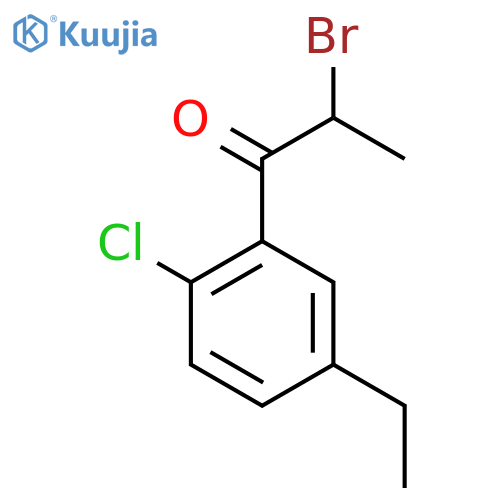 2-Bromo-1-(2-chloro-5-ethylphenyl)propan-1-one structure