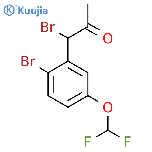 1-Bromo-1-(2-bromo-5-(difluoromethoxy)phenyl)propan-2-one structure