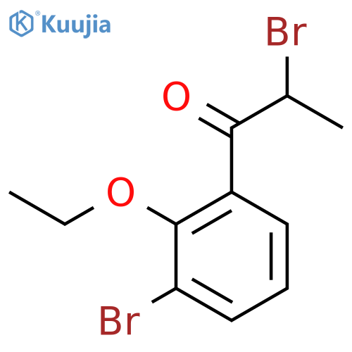 2-Bromo-1-(3-bromo-2-ethoxyphenyl)propan-1-one structure