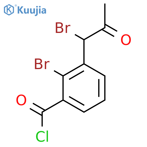 2-Bromo-3-(1-bromo-2-oxopropyl)benzoyl chloride structure