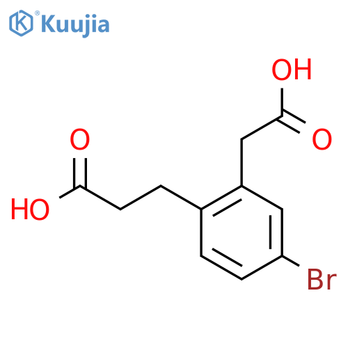 5-Bromo-2-(2-carboxyethyl)phenylacetic acid structure