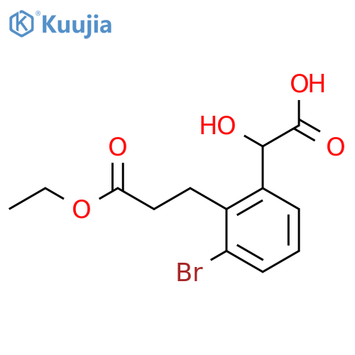 3-Bromo-2-(3-ethoxy-3-oxopropyl)mandelic acid structure