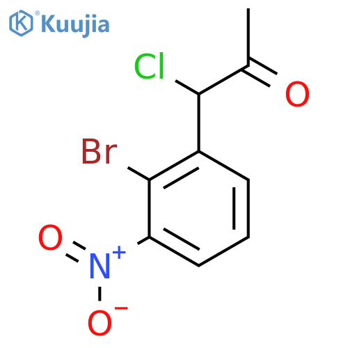 1-(2-Bromo-3-nitrophenyl)-1-chloropropan-2-one structure