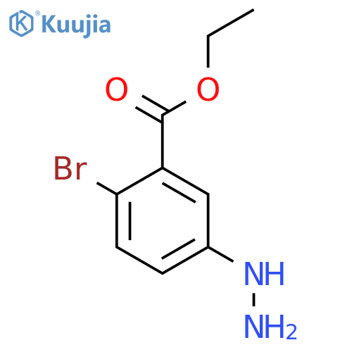 Ethyl 2-bromo-5-hydrazinylbenzoate structure