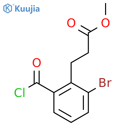 Methyl 3-(2-bromo-6-(chlorocarbonyl)phenyl)propanoate structure