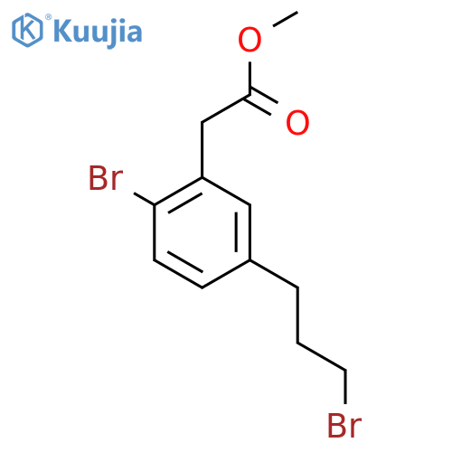 Methyl 2-bromo-5-(3-bromopropyl)phenylacetate structure