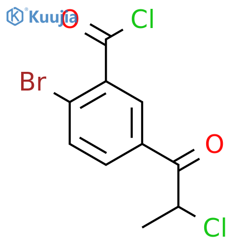2-Bromo-5-(2-chloropropanoyl)benzoyl chloride structure
