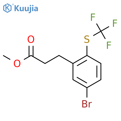Methyl 3-(5-bromo-2-(trifluoromethylthio)phenyl)propanoate structure