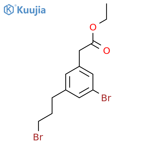 Ethyl 3-bromo-5-(3-bromopropyl)phenylacetate structure