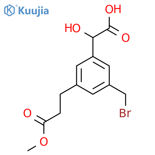 3-(Bromomethyl)-5-(3-methoxy-3-oxopropyl)mandelic acid structure