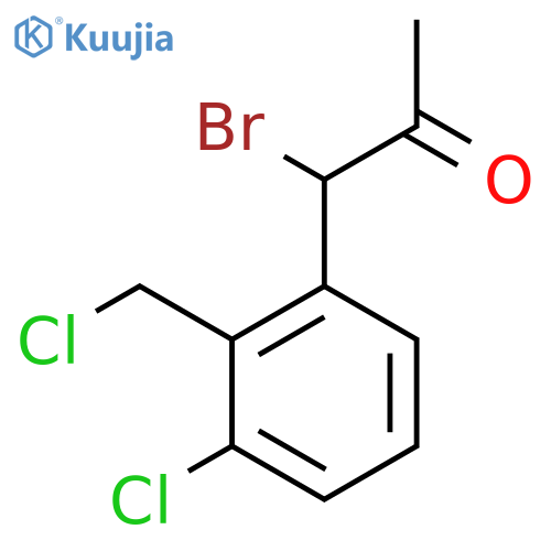 1-Bromo-1-(3-chloro-2-(chloromethyl)phenyl)propan-2-one structure