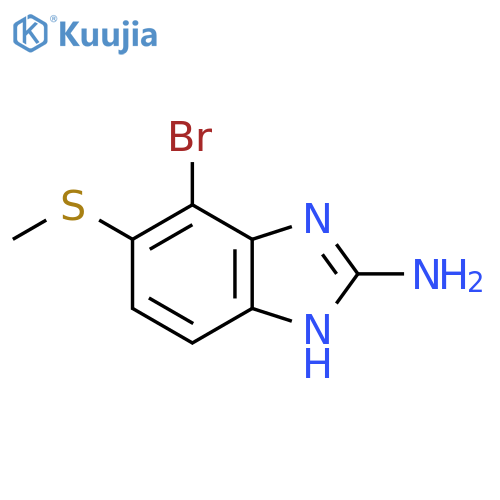 2-Amino-4-bromo-5-methylthio-1H-benzimidazole structure