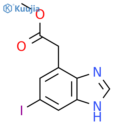Methyl 6-iodo-1H-benzimidazole-4-acetate structure