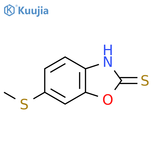 2-Mercapto-6-(methylthio)benzo[d]oxazole structure