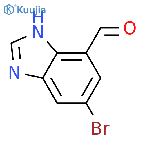 1H-Benzimidazole-7-carboxaldehyde, 5-bromo- structure
