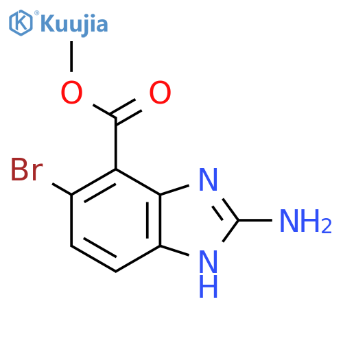 Methyl 2-amino-5-bromo-1H-benzimidazole-4-carboxylate structure