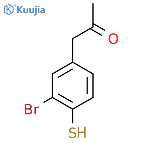 1-(3-Bromo-4-mercaptophenyl)propan-2-one structure
