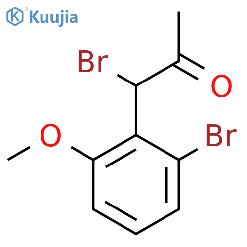 1-Bromo-1-(2-bromo-6-methoxyphenyl)propan-2-one structure