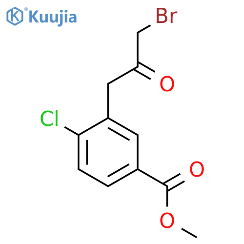Methyl 3-(3-bromo-2-oxopropyl)-4-chlorobenzoate structure